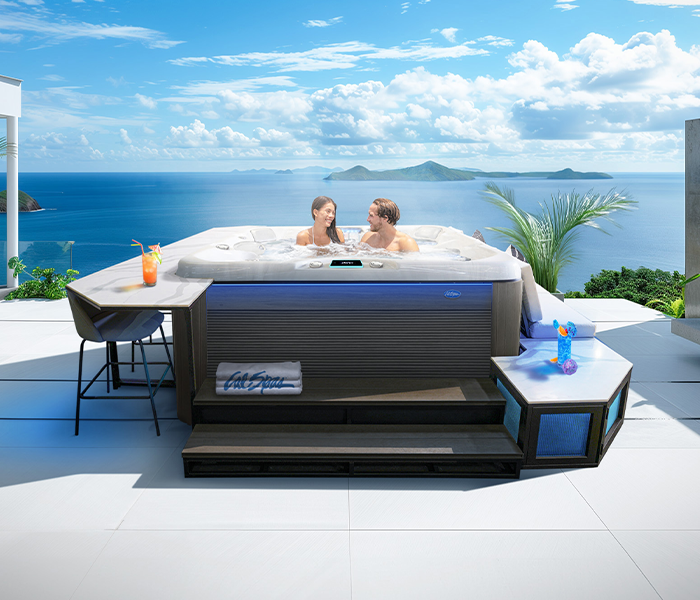 Calspas hot tub being used in a family setting - Whitehouse